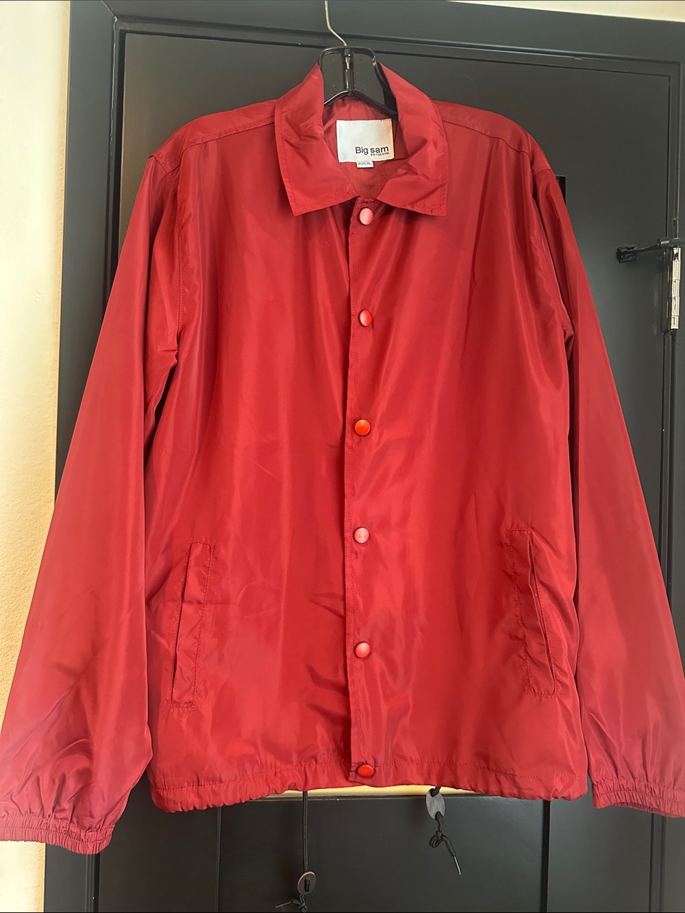 Men's Red Lightweight Coach Jacket